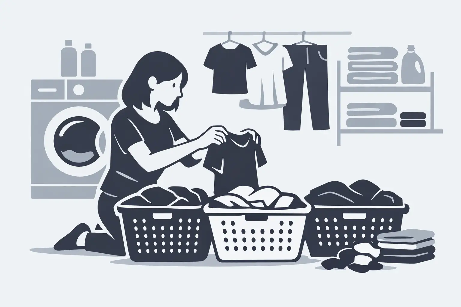 Guía para separar ropa correctamente en casa